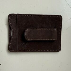 Columbia Dark Brown Leather Money Clip